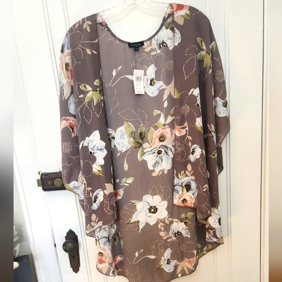 New with tags, floral, sheer, cardigan, from Eclipse - Picture 1 of 3